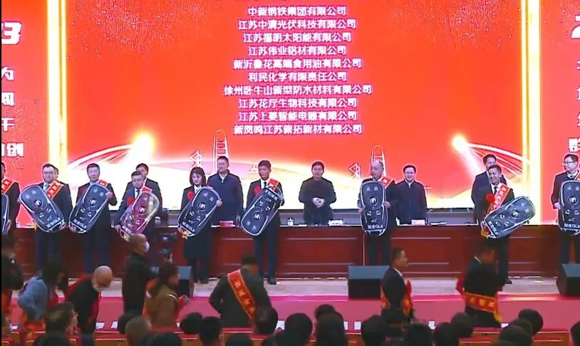 江苏9888拉斯维加斯喜获新沂经开区“凸起贡献”“金牌项目”双项荣誉