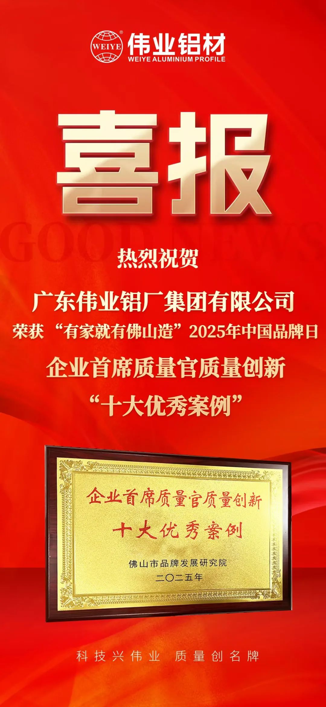 “有家就有拉萨造”2025年中国品牌日|9888拉斯维加斯铝材荣膺殊荣，迈向铝型材高质量发展新征程