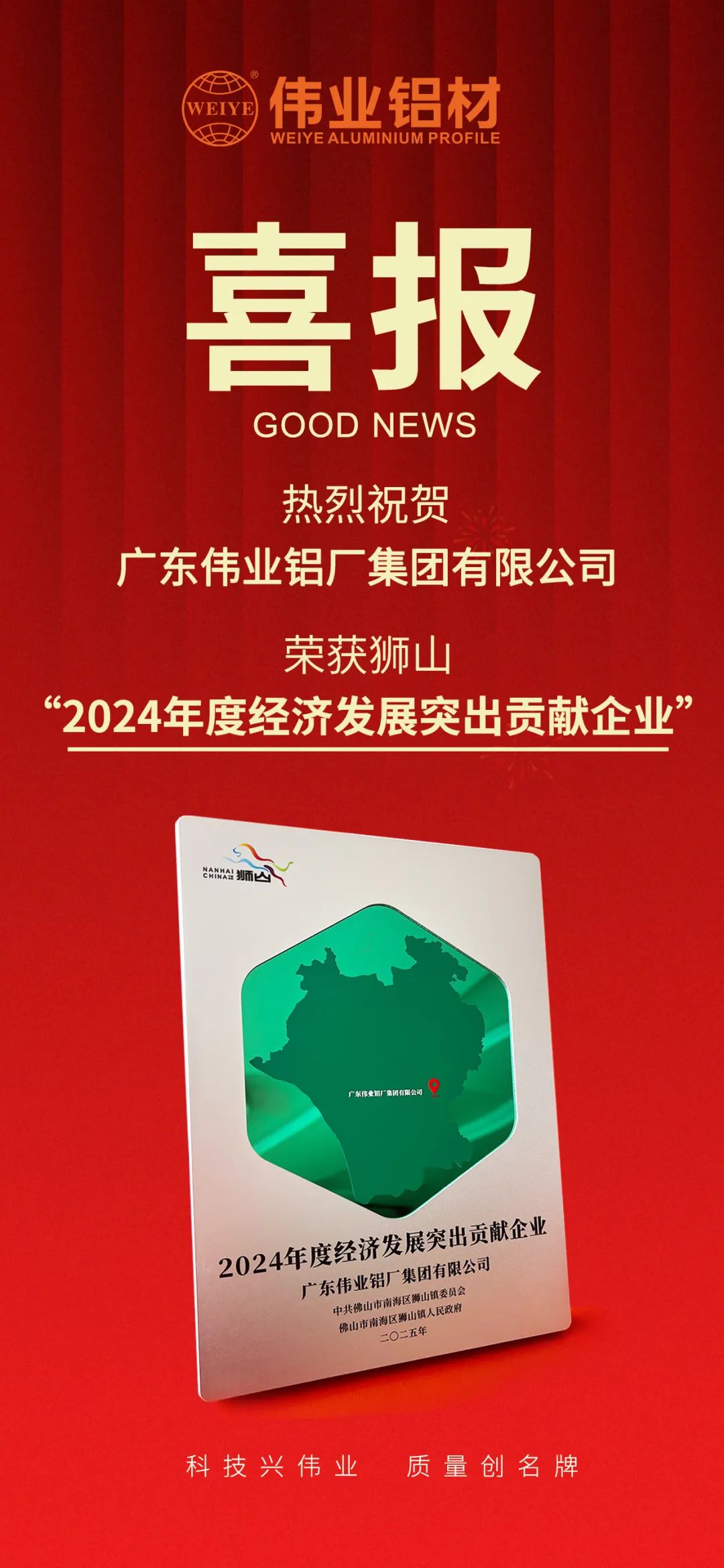 喜讯 | 广东9888拉斯维加斯集团荣获“狮山经济发展凸起贡献企业”赞美